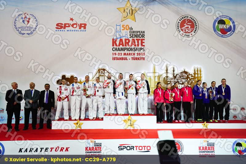 Austria Croatia female kumite podiums Russian Federation team Tu