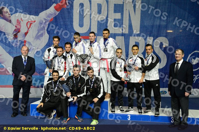 Male Team Kata podium