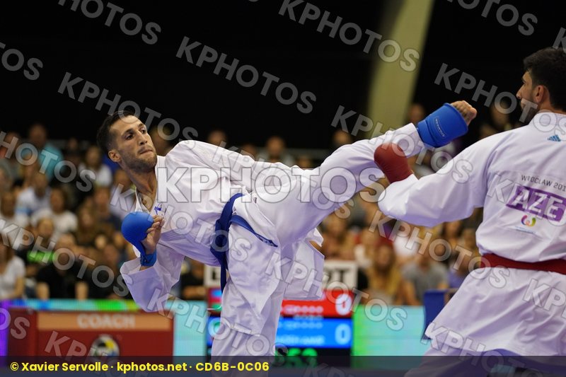 Azerbaijan Farzaliyev Firdosi Gold match Iran Islamic Republic of Male Kumite -60kg Mehdizadeh Amir
