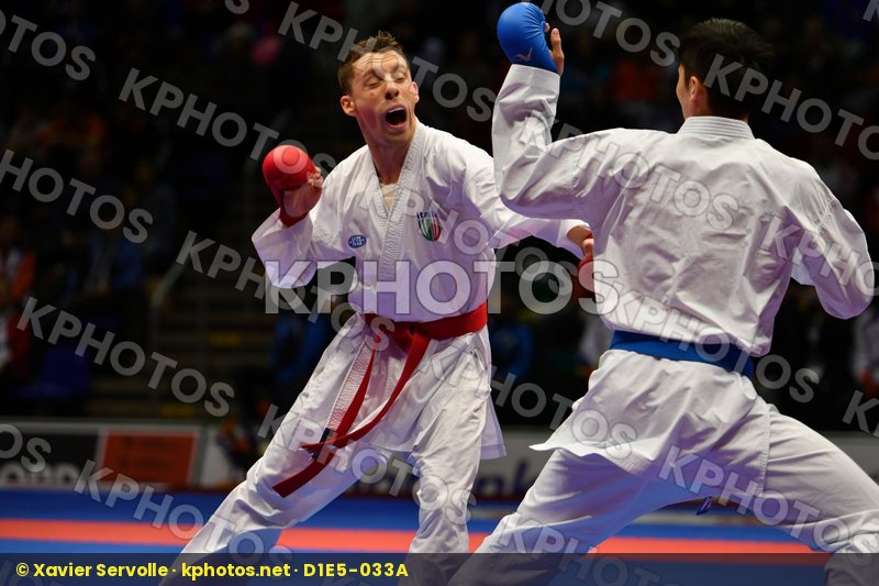 Chinese taipei De vivo Gianluca Italy Male kumite -67 kg Pan Po-