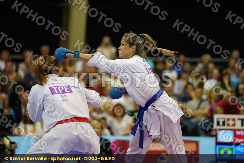 Brazil Chinese Taipei Female Kumite -55kg Gold match Kumizaki Valeria Wen Tzu-Yun
