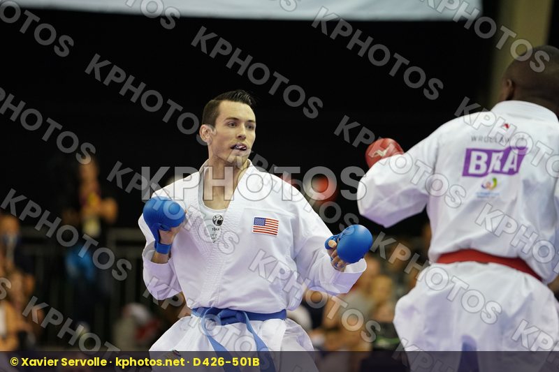 Brazil bronze match Male Kumite -75kg Scott Thomas USA Verissimo Hernanit