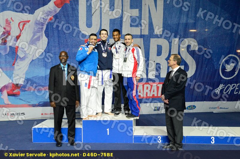 Male Kumite -75 Kg podium