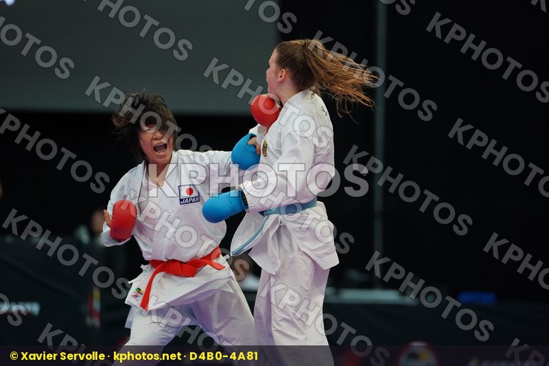 Female kumite -50 kg Germany Hubrich Shara Japan Miyahara Miho