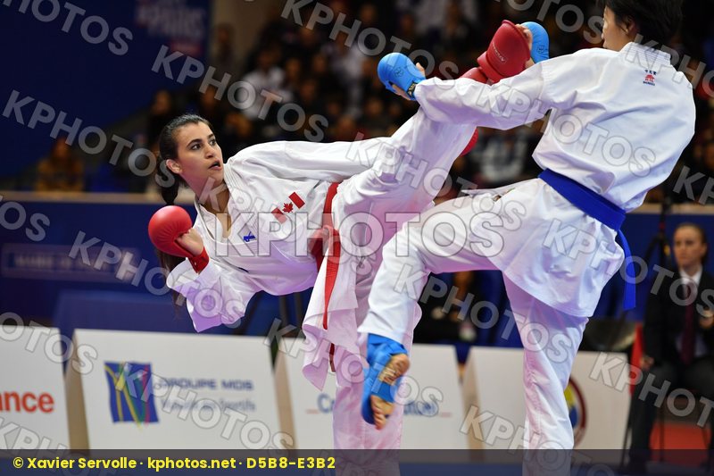 Canada China Female kumite -61 kg Jumaa Haya Yin Xiaoyan