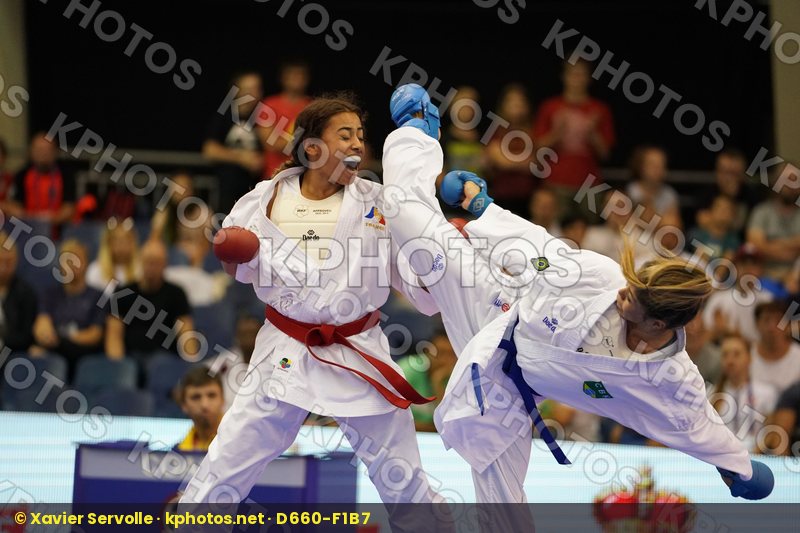Brazil Female Kumite -55kg France Kumizaki Valeria Thouy Emilie