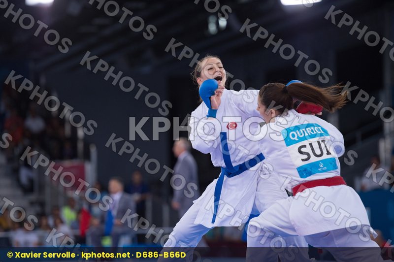 -68 kg Burucu Hafsa Seyda day2 kumite qualification Quirici Elen