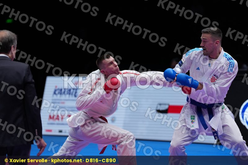 CHOBOTAR VALERII (UKRAINE) vs KVESIC IVAN (CROATIA) in Male Kumite -84 Kg - Final Bout