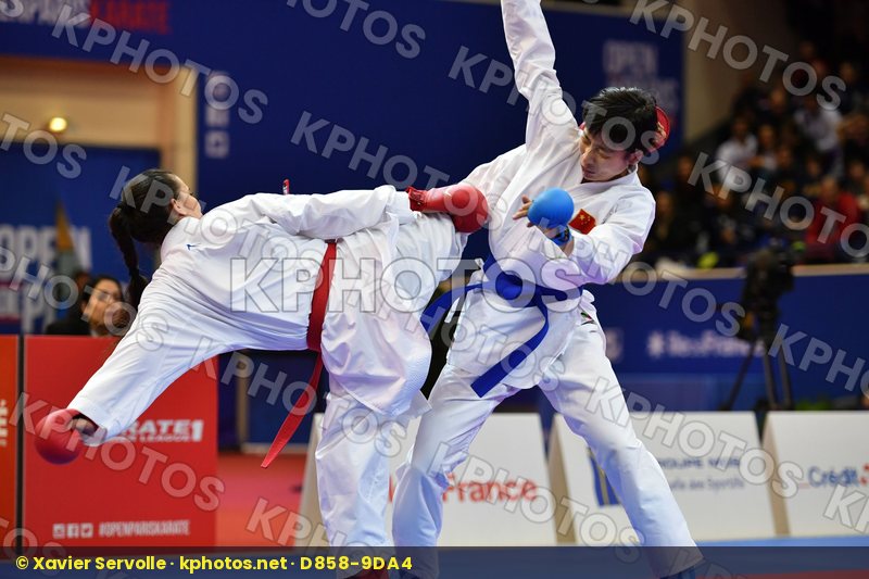 Canada China Female kumite -61 kg Jumaa Haya Yin Xiaoyan