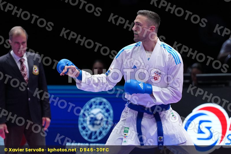 CHOBOTAR VALERII (UKRAINE) vs KVESIC IVAN (CROATIA) in Male Kumite -84 Kg - Final Bout