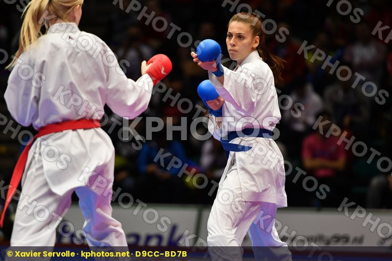 Female kumite -61 kg Germany Miggou Anna Serogina Anita Ukraine