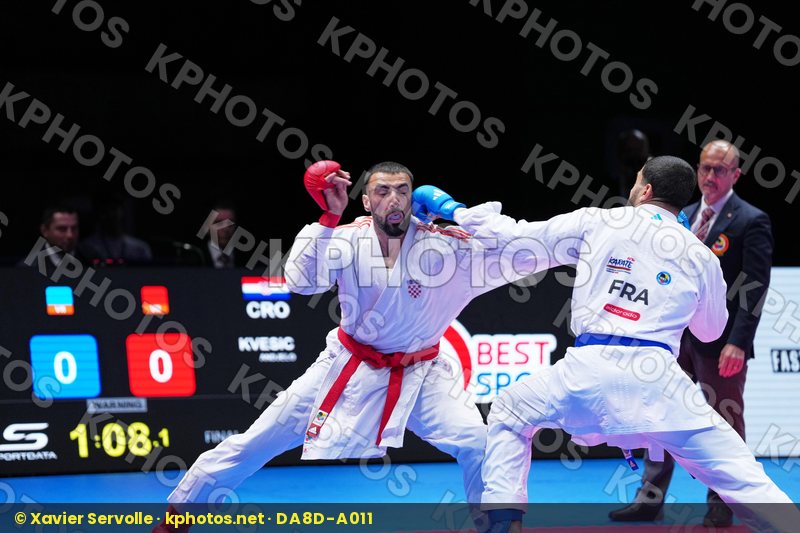 KVESIC ANDJELO (CROATIA) vs FILALI MEHDI (FRANCE) in Male Kumite 84+ Kg - Final Bout