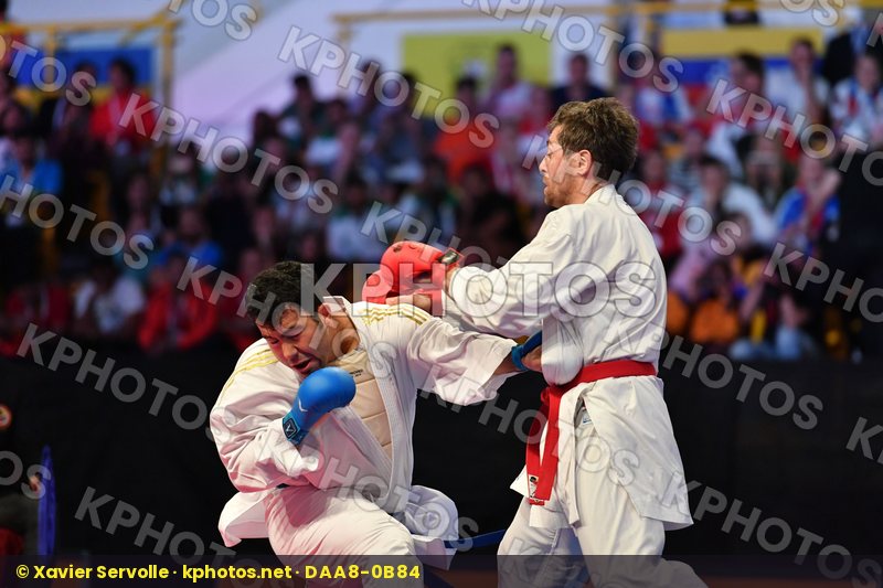 Arkania Gogita Ganjzadeh Sajad Georgia Iran Male kumite 84+ kg