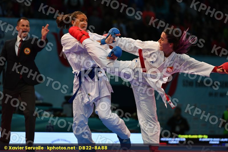 Female kumite 68+ kg Florentin Anne laure France Hocaoglu Meltem