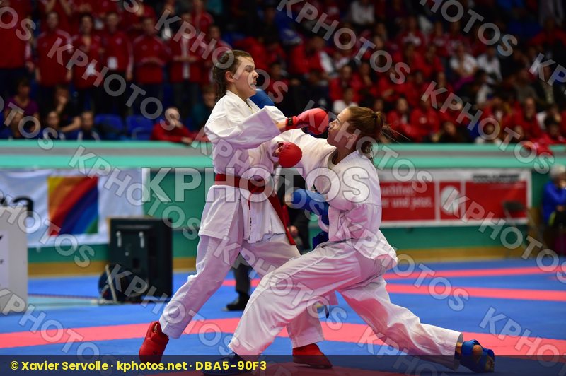 -48 kg Bourcois Aurore female finals france junior kumite Macejk