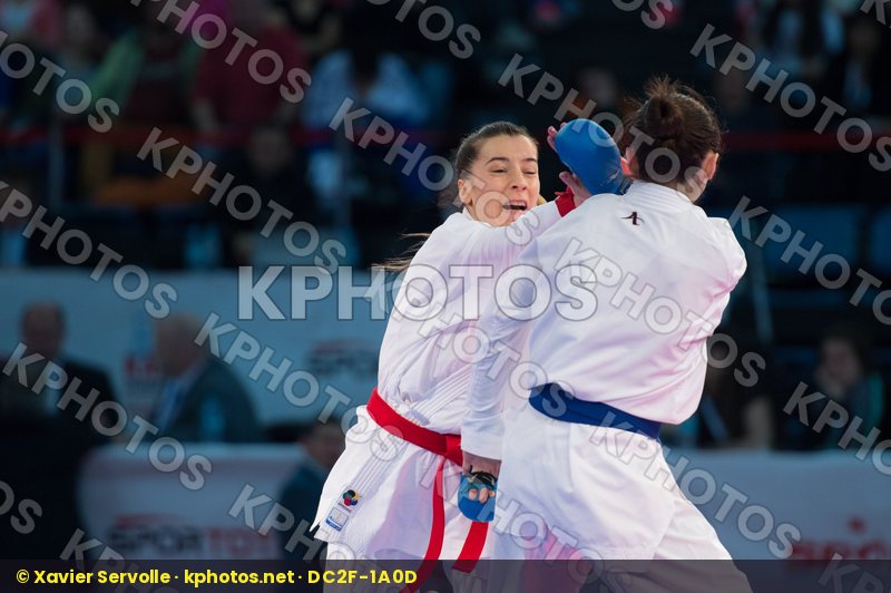 -50 kg bronze match Kryva Kateryna kumite Ozcelik Serap Turkey U