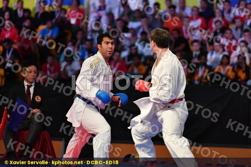Arkania Gogita Ganjzadeh Sajad Georgia Iran Male kumite 84+ kg