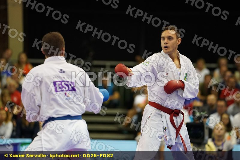 Brazil bronze match Gomez Garcia Matias Male Kumite -60kg Santos Brose Douglas Spain
