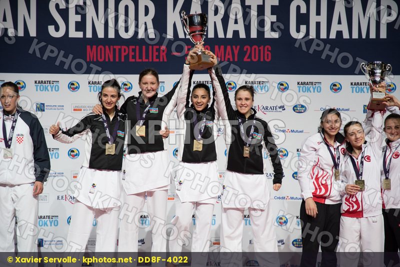 Azerbaijan Female kumite podium team
