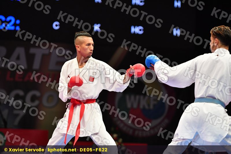 Male kumite -60 kg Morocco Takzima Aymane Taoussi Mohammed