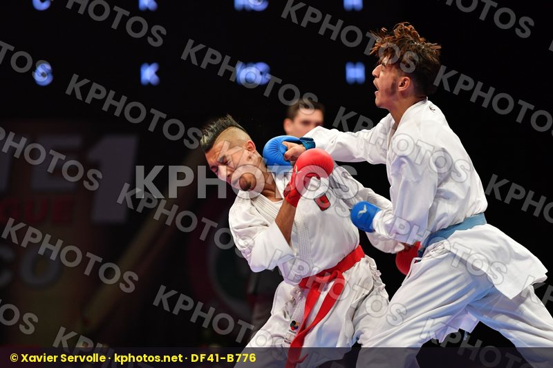 Male kumite -60 kg Morocco Takzima Aymane Taoussi Mohammed