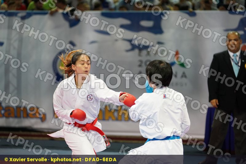 Chinese Taipei Female kumite -55 kg Ishiai Fumika Japan Wen Tzu-