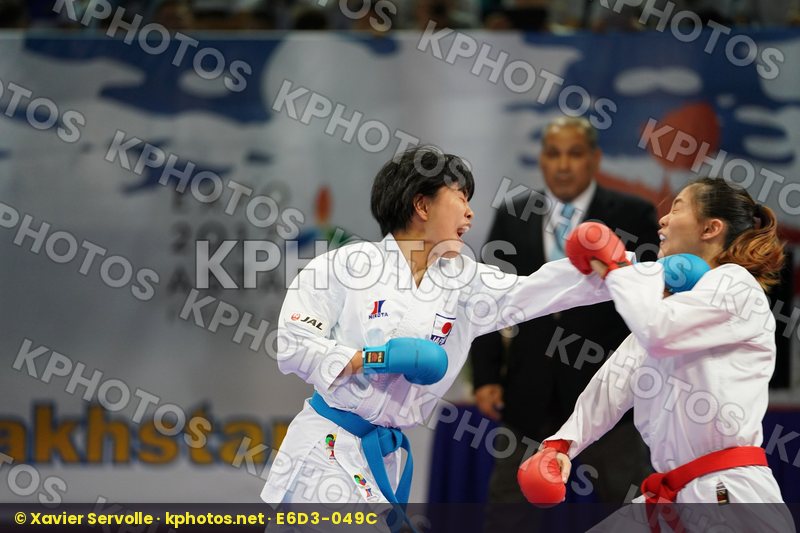 Chinese Taipei Female kumite -55 kg Ishiai Fumika Japan Wen Tzu-