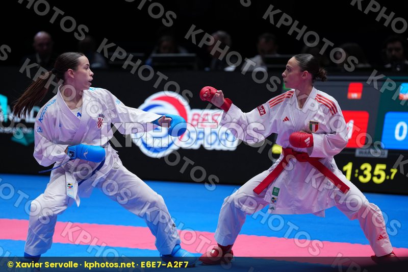 PERFETTO ERMINIA (ITALY) vs SGARDELLI EMA (CROATIA) in Female Kumite -50 Kg - Final Bout