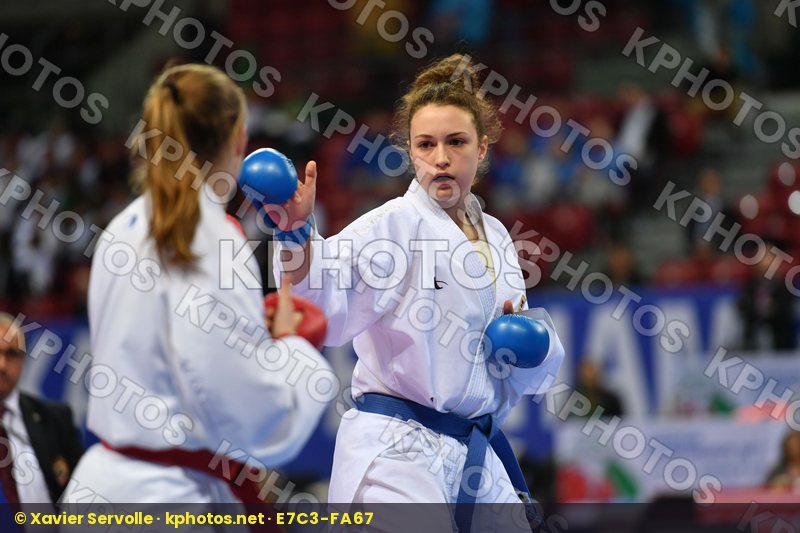 Belgium, Brognon Eva, Cadet kumite female 54+ kg, Milovanovic An