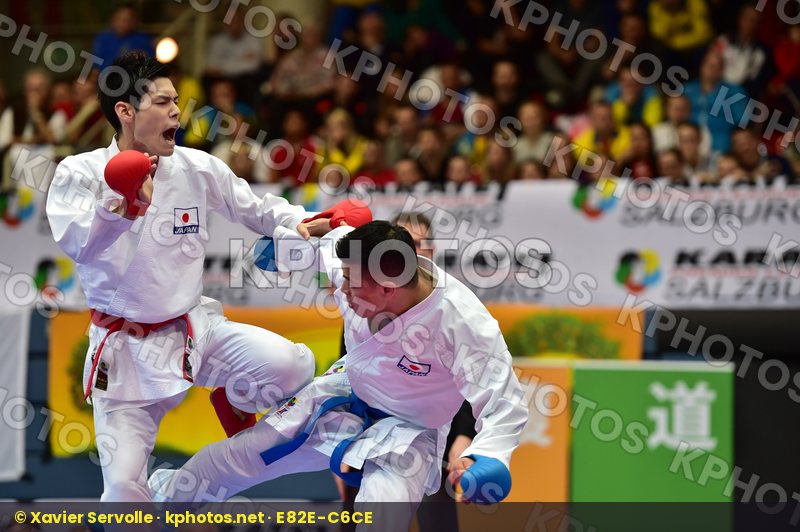 Japan male kumite -75 kg nishimura ken Shureido watanabe daisuke