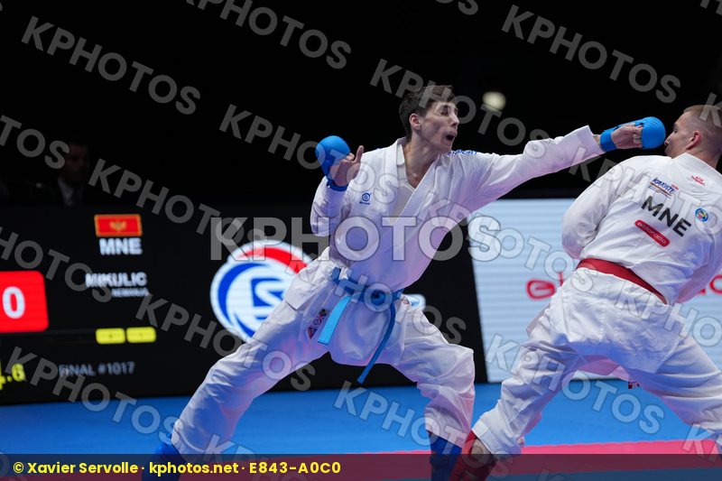 MIKULIC NEMANJA (MONTENEGRO) vs SHARAFUTDINOV ERNEST (EKF-1) in Male Kumite -75 Kg - Final Bout