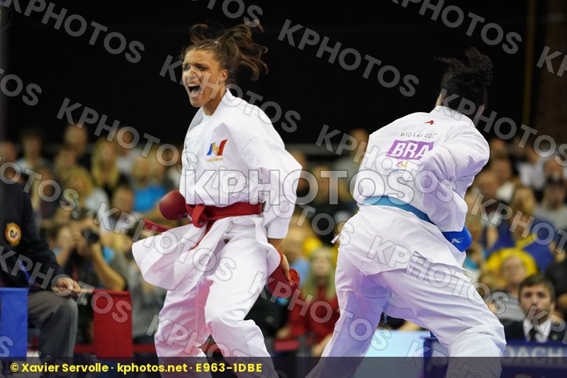 Brazil bronze match Female Kumite +68kg Florentin Anne Laure France Rodrigues Isabela