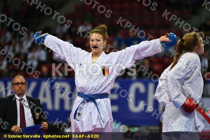 Belgium, Brognon Eva, Cadet kumite female 54+ kg, Milovanovic An