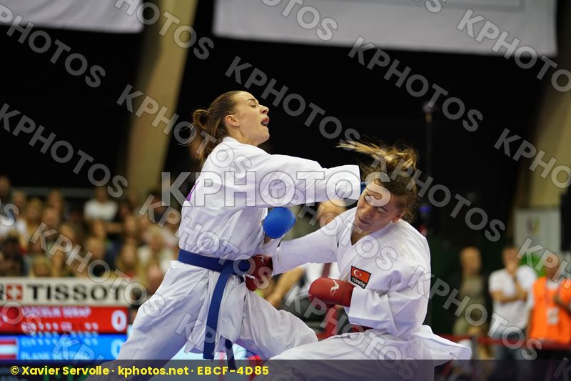 Austria Female Kumite -50kg Ozcelik Serap Plank Bettina Turkey