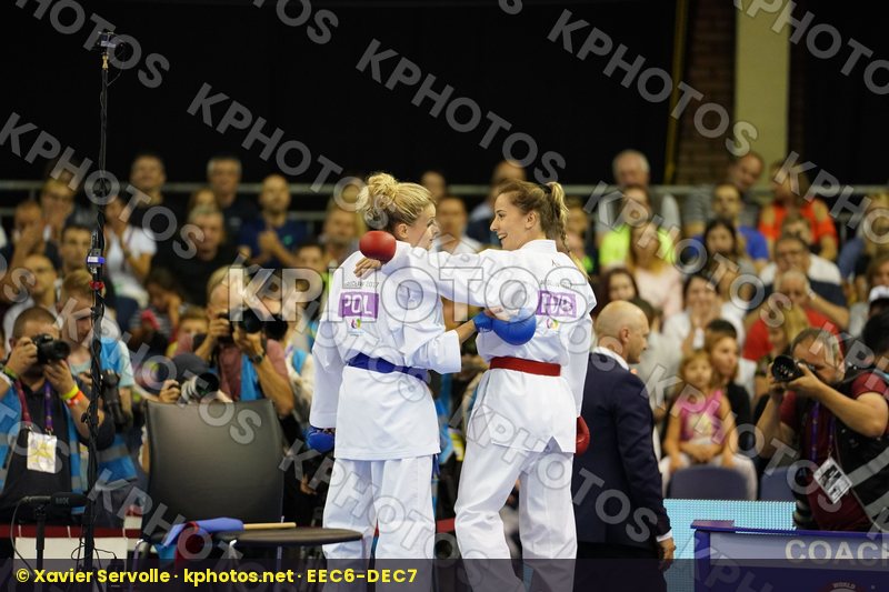 bronze match Female Kumite -50kg Nowakowska Madgalena Ozcelik Serap Poland Turkey
