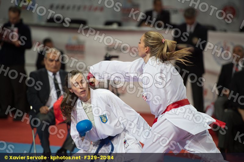 -55 kg Croatia female Kovacevic Jelena kumite Melnyk Zhanna top