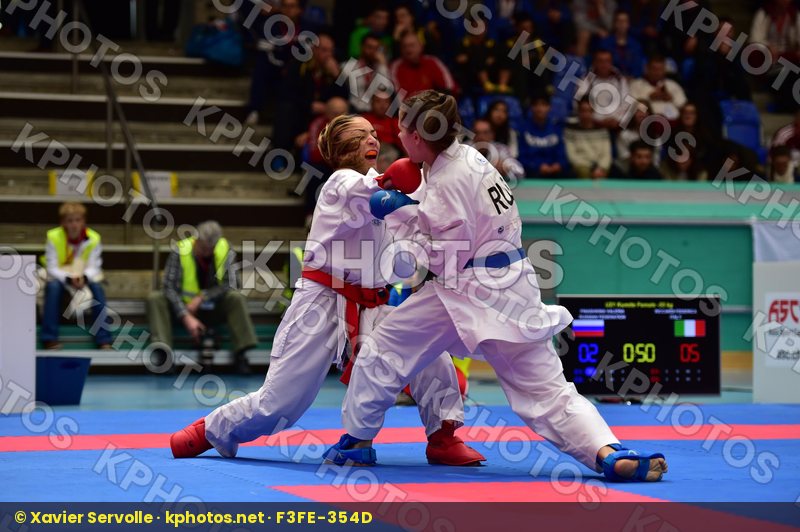 -55kg Finashkina Valeria italy kumite Riccardi Federica Russian