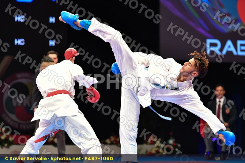 Male kumite -60 kg Morocco Takzima Aymane Taoussi Mohammed