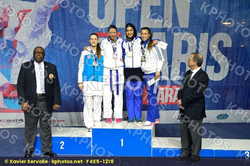 Female Kumite 68+ Kg podium