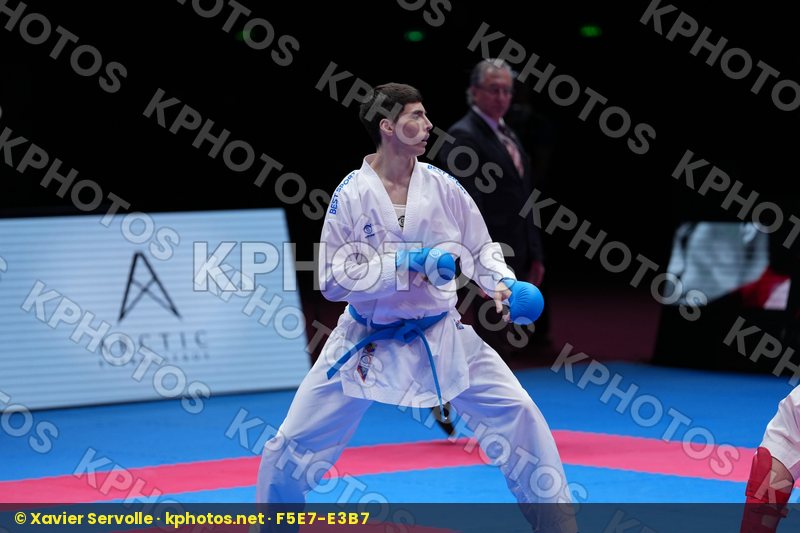 MIKULIC NEMANJA (MONTENEGRO) vs SHARAFUTDINOV ERNEST (EKF-1) in Male Kumite -75 Kg - Final Bout