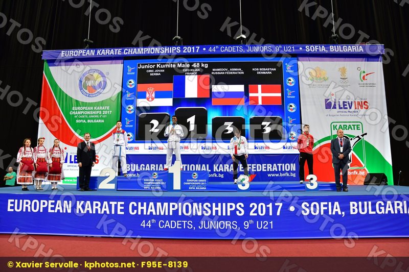 Ciric Jovan Cizo Kilian Denmark France Junior kumite male -68 kg