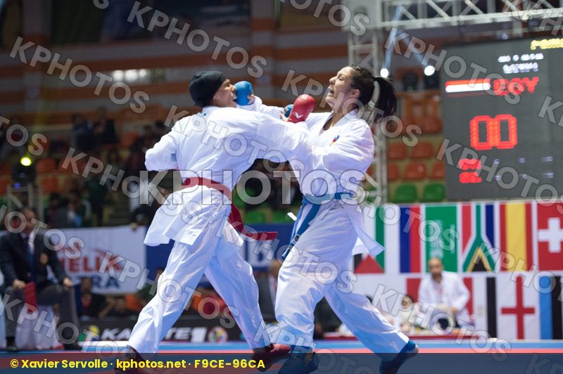 -68 kg Aly Aya Egypt final kumite Spain Vizcaino Gonzalez Cristi