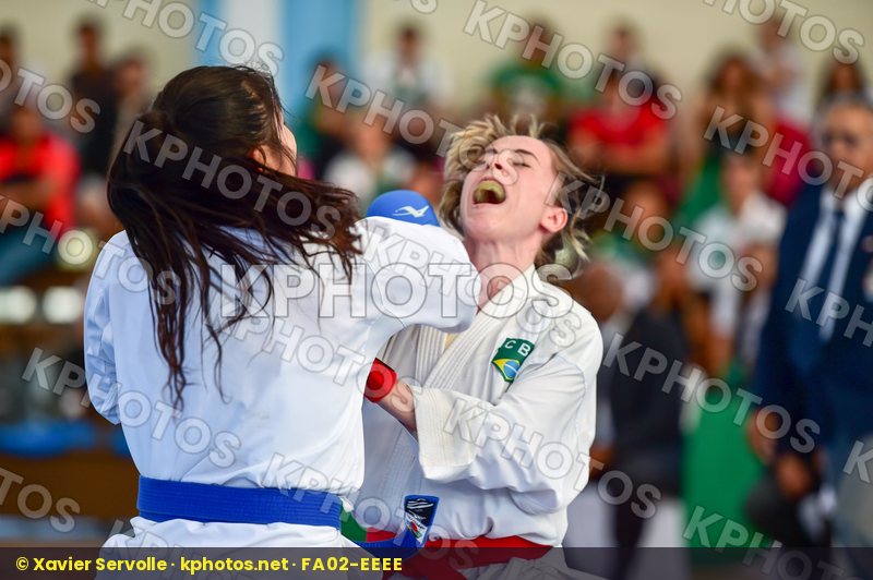 -50 Kg Brazil Female final Hidalgo Andrea kumite Mafra Beatriz P