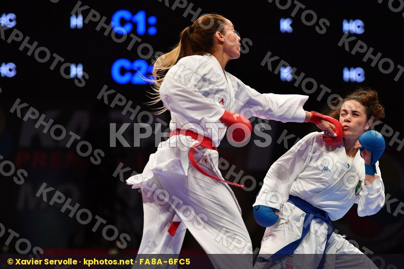Female kumite -61 kg Hasnaoui Boutheina Italy Lallo Viola Tunisi