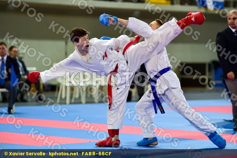 -55 Kg France Italy Junior Kumite Male Marchese Samuele Merienne