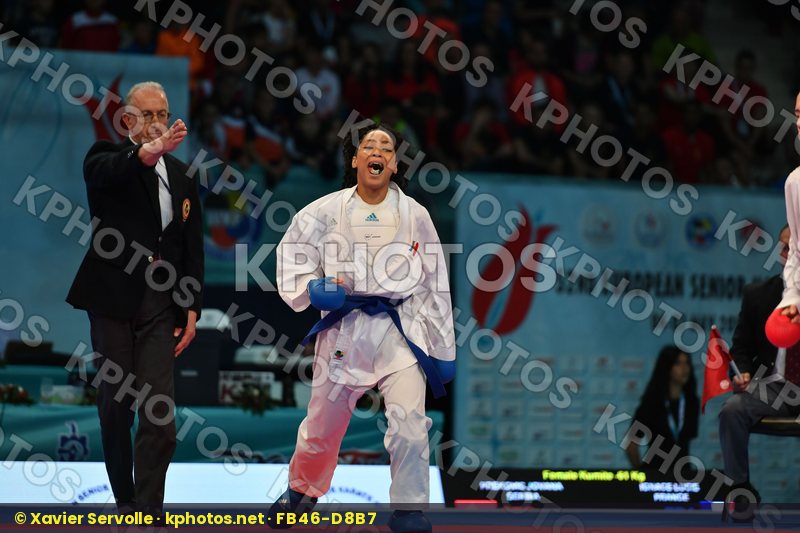 Female kumite -61 kg France Ignace Lucie Prekovic Jovana Serbia