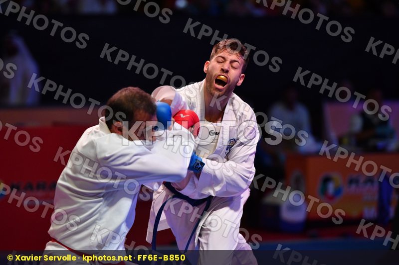 France Greece Male kumite -84 kg Pinna Christophe Tzanos Georgio