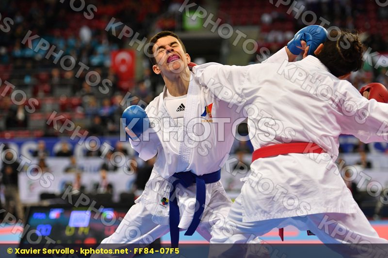 Cadet kumite male -52 kg, Ciarloni Mattia, El yazidi Bilal, Fran
